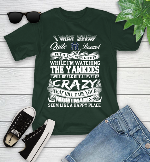 New York Yankees MLB Baseball Don't Mess With Me While I'm Watching My Team Youth T-Shirt 5