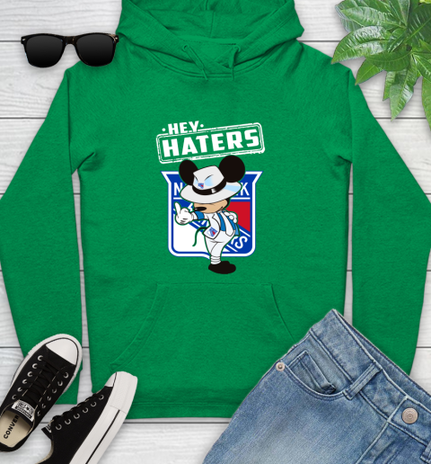 NHL Hey Haters Mickey Hockey Sports New York Rangers Youth Hoodie 9