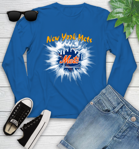New York Mets MLB Baseball Adoring Fan Rip Sports Youth Long Sleeve 10