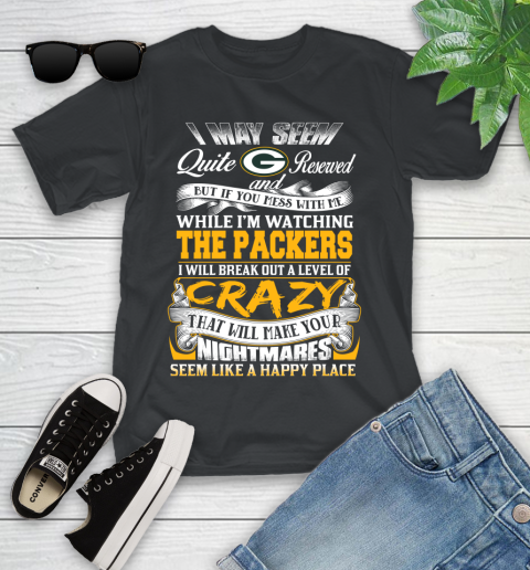 Green Bay Packers NFL Football Don't Mess With Me While I'm Watching My Team Youth T-Shirt