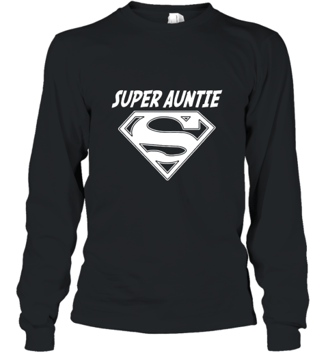 Super Auntie t shirt  Super hero Aunt Gift Long Sleeve