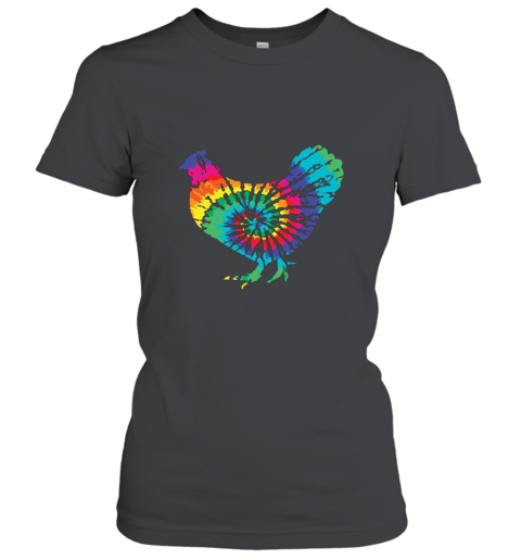 Tie Dye Rainbow Chicken Shirt for Backyard Chicken Farmers Women T-Shirt