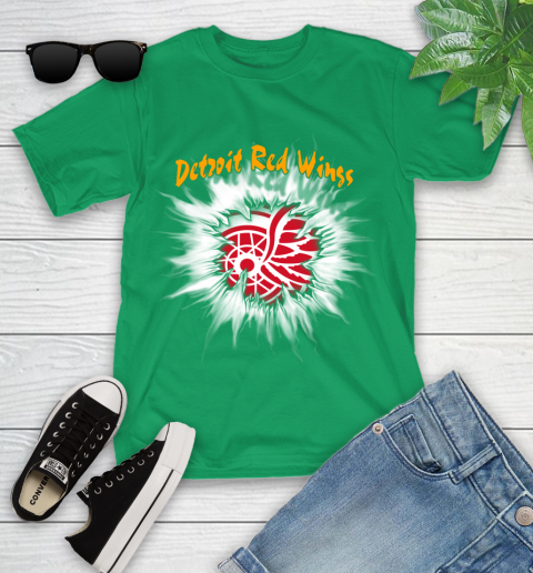 Detroit Red Wings NHL Hockey Adoring Fan Rip Sports Youth T-Shirt 8