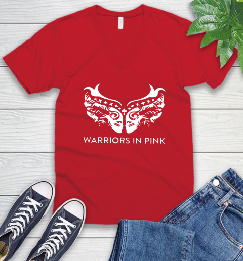 Ford cares warriors in pink shirt V-Neck T-Shirt 6
