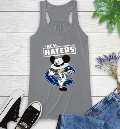 NHL Hey Haters Mickey Hockey Sports Vancouver Canucks Racerback Tank 4