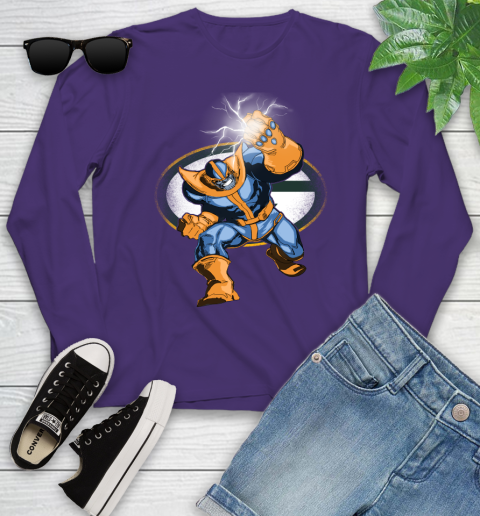 Green Bay Packers NFL Football Thanos Avengers Infinity War Marvel Youth Long Sleeve 4