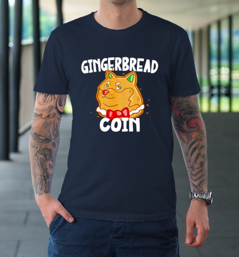 Xmas Dogecoin Crypto Christmas Gingerbread Coin Shiba Inu T-Shirt 2