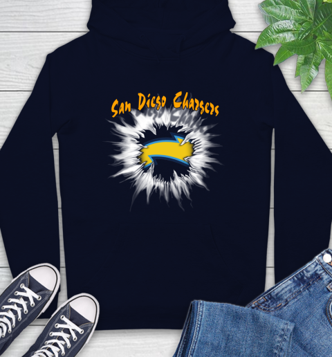 San Diego Chargers NFL Football Adoring Fan Rip Sports Hoodie 3