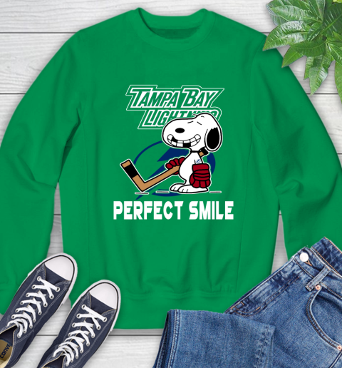 NHL Tampa Bay Lightning Snoopy Perfect Smile The Peanuts Movie Hockey T Shirt Sweatshirt 7