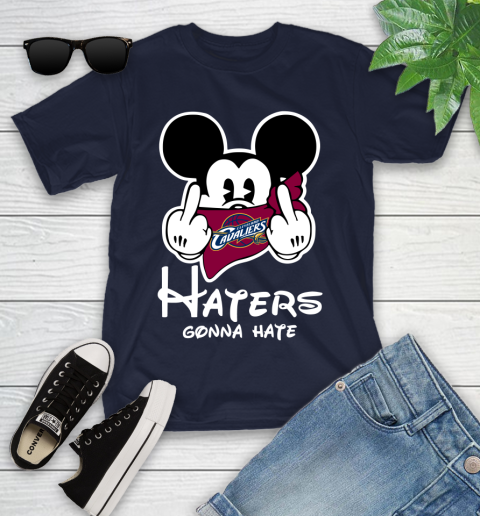 NBA Cleveland Cavaliers Haters Gonna Hate Mickey Mouse Disney Basketball T Shirt Youth T-Shirt 2
