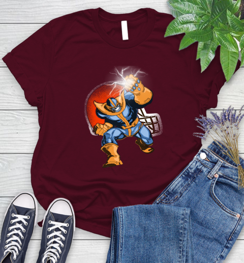 Cleveland Browns NFL Football Thanos Avengers Infinity War Marvel Women's T-Shirt 7