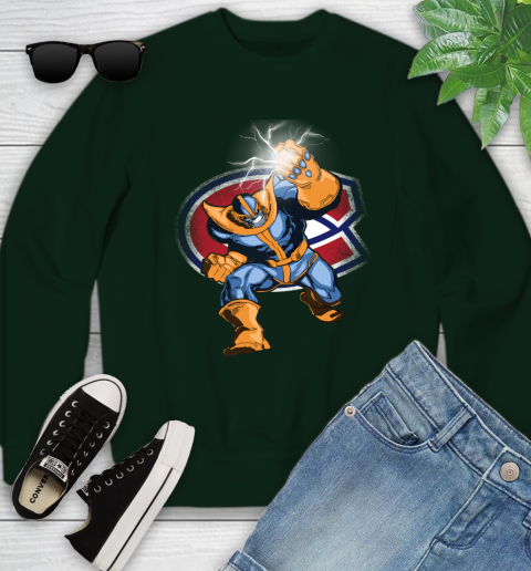 Montreal Canadiens NHL Hockey Thanos Avengers Infinity War Marvel Youth Sweatshirt 9