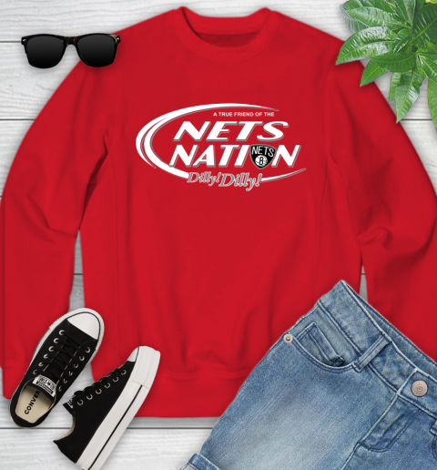 NBA A True Friend Of The Brooklyn Nets Dilly Dilly Basketball Sports Youth Sweatshirt 8