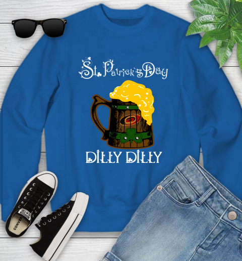 NHL Carolina Hurricanes St Patrick's Day Dilly Dilly Beer Hockey Sports Youth Sweatshirt 7