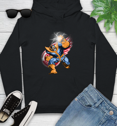 Detroit Red Wings NHL Hockey Thanos Avengers Infinity War Marvel Youth Hoodie