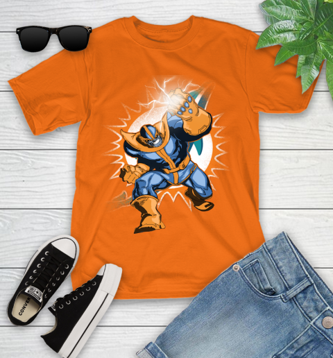Miami Dolphins NFL Football Thanos Avengers Infinity War Marvel Youth T-Shirt 9