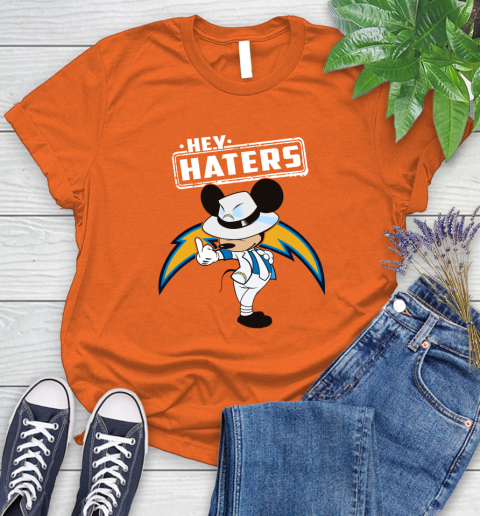 NFL Hey Haters Mickey Football Sports Los Angeles Chargers Women's T-Shirt 3