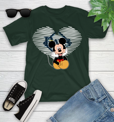 MLB Tampa Bay Rays The Heart Mickey Mouse Disney Baseball T Shirt_000 Youth T-Shirt 5