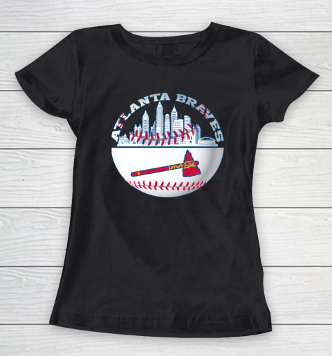Atlanta Baseball Distressed Game Day Brave Vintage Fan Lover Women's T-Shirt