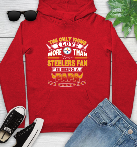 NFL The Only Thing I Love More Than Being A Pittsburgh Steelers Fan Is Being A Papa Football Youth Hoodie 12