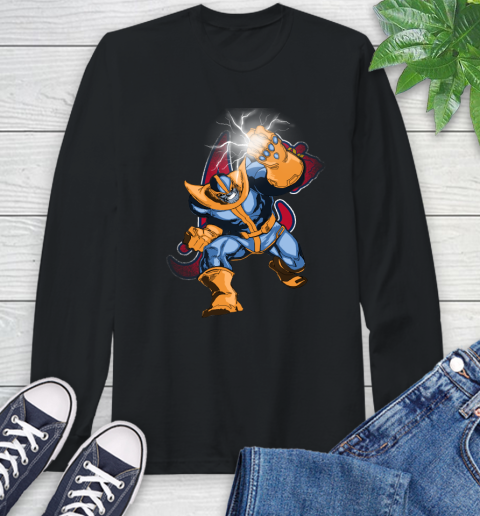 Atlanta Braves MLB Baseball Thanos Avengers Infinity War Marvel Long Sleeve T-Shirt