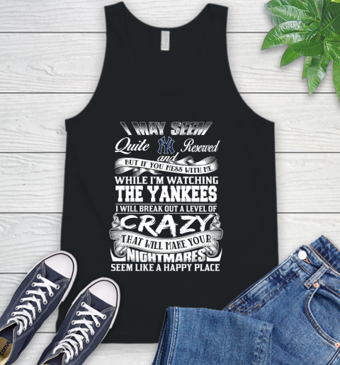 New York Yankees MLB Baseball Don't Mess With Me While I'm Watching My Team Tank Top