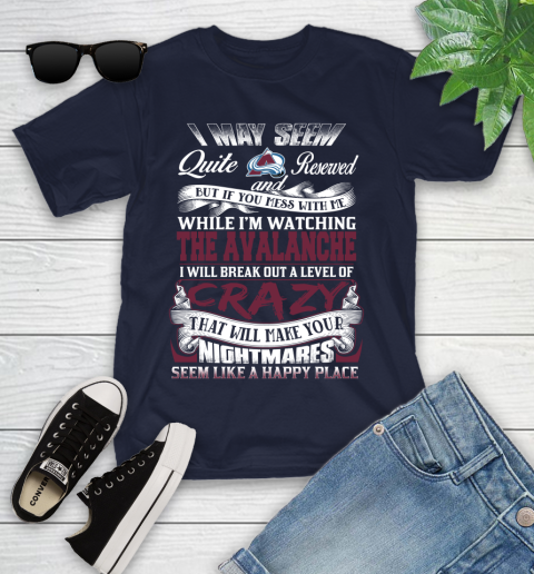 Colorado Avalanche NHL Hockey Don't Mess With Me While I'm Watching My Team Youth T-Shirt 2