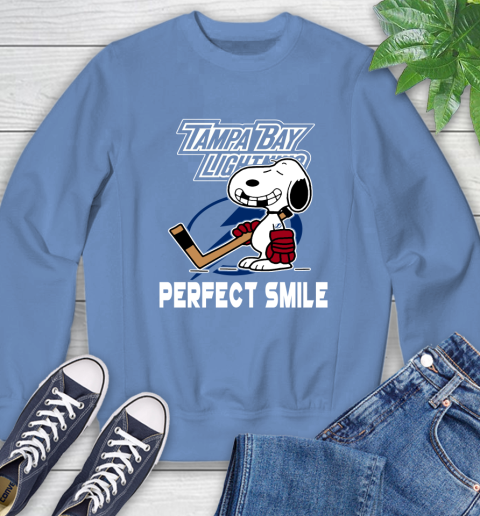 NHL Tampa Bay Lightning Snoopy Perfect Smile The Peanuts Movie Hockey T Shirt Sweatshirt 11