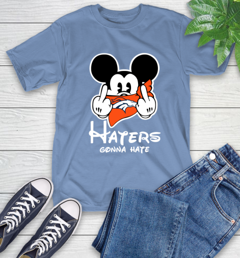 NFL Denver Broncos Haters Gonna Hate Mickey Mouse Disney Football T Shirt T-Shirt 12
