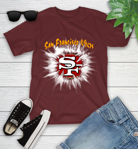 San Francisco 49ers NFL Football Adoring Fan Rip Sports Youth T-Shirt 14