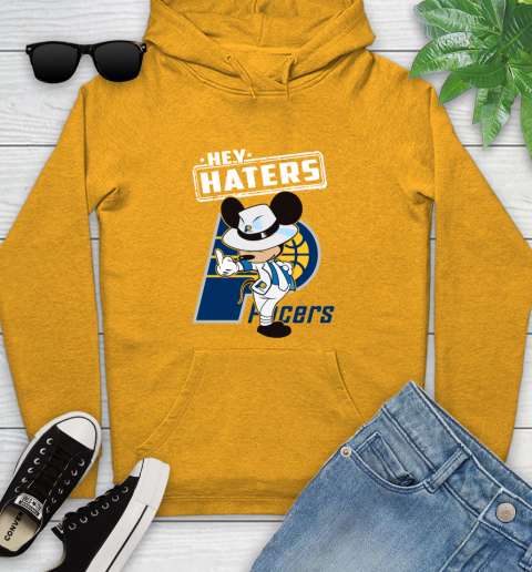 NBA Hey Haters Mickey Basketball Sports Indiana Pacers Youth Hoodie 2