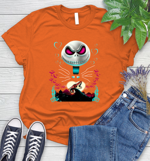 NHL Arizona Coyotes Jack Skellington Sally The Nightmare Before Christmas Hockey Women's T-Shirt 3