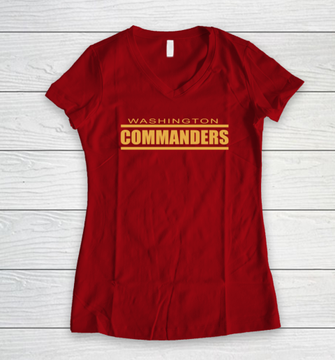 Washington Commanders Women's V-Neck T-Shirt 6