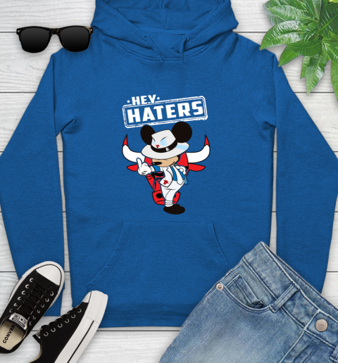 NBA Hey Haters Mickey Basketball Sports Chicago Bulls Youth Hoodie 11
