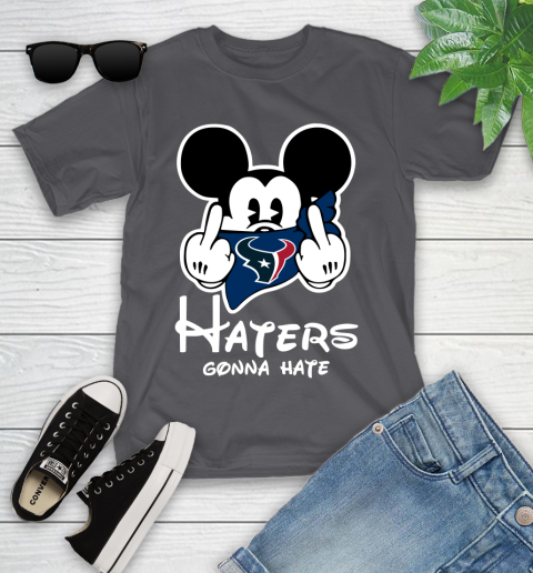 NFL Houston Texans Haters Gonna Hate Mickey Mouse Disney Football T Shirt Youth T-Shirt 6
