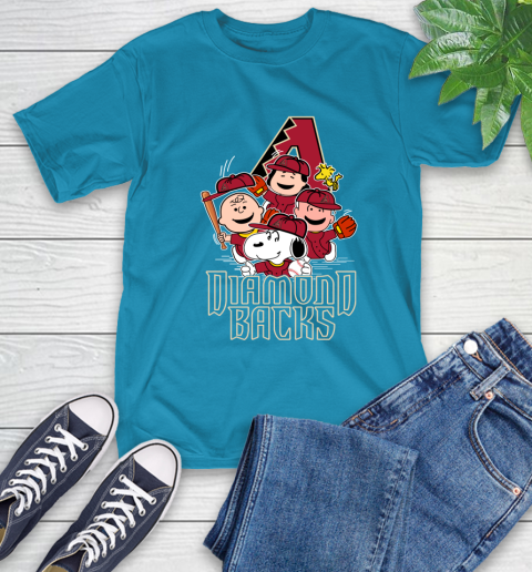 MLB Arizona Diamondbacks Snoopy Charlie Brown Woodstock The Peanuts Movie Baseball T Shirt_000 T-Shirt 9