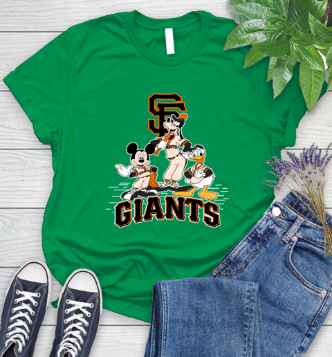 MLB San Francisco Giants Mickey Mouse Donald Duck Goofy Baseball T Shirt Women's T-Shirt 9
