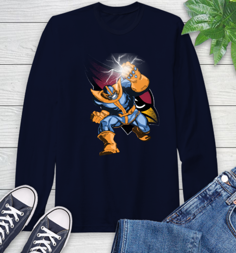 Arizona Cardinals NFL Football Thanos Avengers Infinity War Marvel Long Sleeve T-Shirt 3