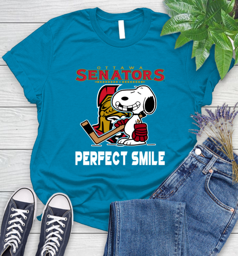 NHL New York Rangers Snoopy Perfect Smile The Peanuts Movie Hockey T Shirt Women's T-Shirt 10