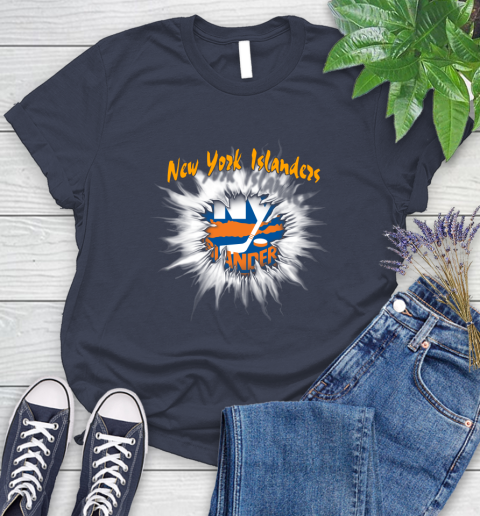 New York Islanders NHL Hockey Adoring Fan Rip Sports Women's T-Shirt 14