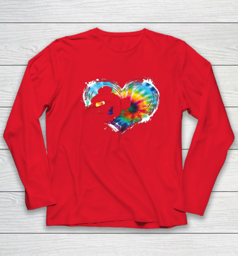 Valentine Day Panda Animal Lover Asian Bear Wildlife Tie Dye Long Sleeve T-Shirt 7