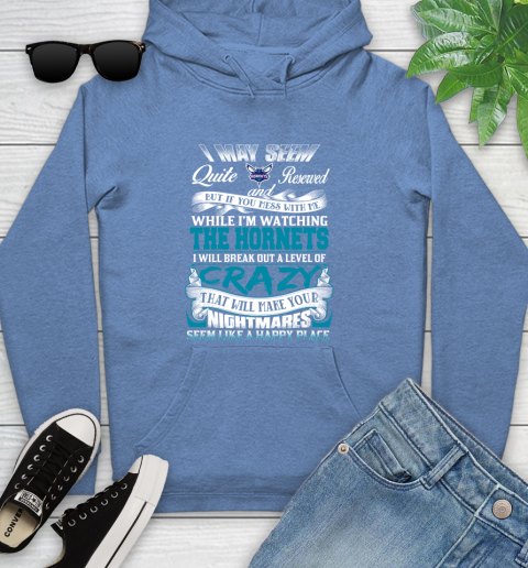 Charlotte Hornets NBA Basketball Don't Mess With Me While I'm Watching My Team Youth Hoodie 13