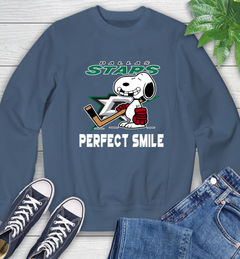NHL Dallas Stars Snoopy Perfect Smile The Peanuts Movie Hockey T Shirt Sweatshirt 8
