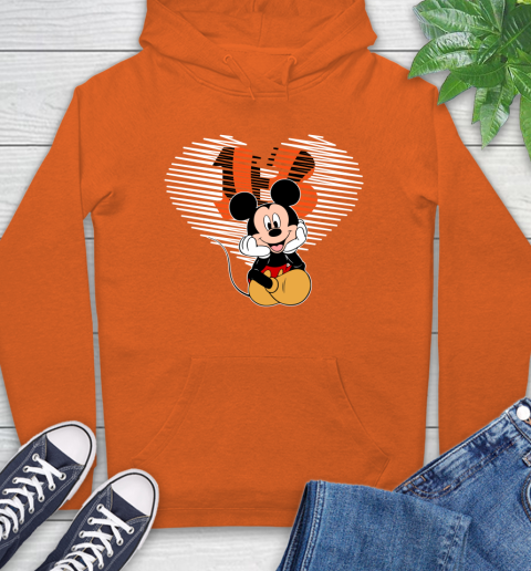 NFL Cincinnati Bengals The Heart Mickey Mouse Disney Football T Shirt_000 Hoodie 4