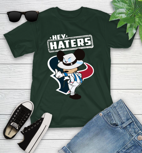 NFL Hey Haters Mickey Football Sports Houston Texans Youth T-Shirt 5