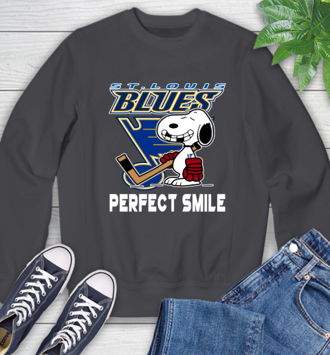 NHL St.Louis Blues Snoopy Perfect Smile The Peanuts Movie Hockey T Shirt Sweatshirt 6