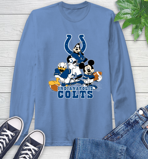 NFL Indianapolis Colts Mickey Mouse Donald Duck Goofy Football Shirt Long Sleeve T-Shirt 12