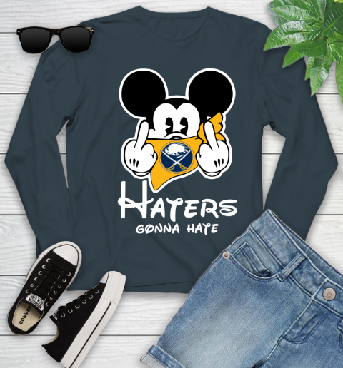 NHL Buffalo Sabres Haters Gonna Hate Mickey Mouse Disney Hockey T Shirt Youth Long Sleeve 9
