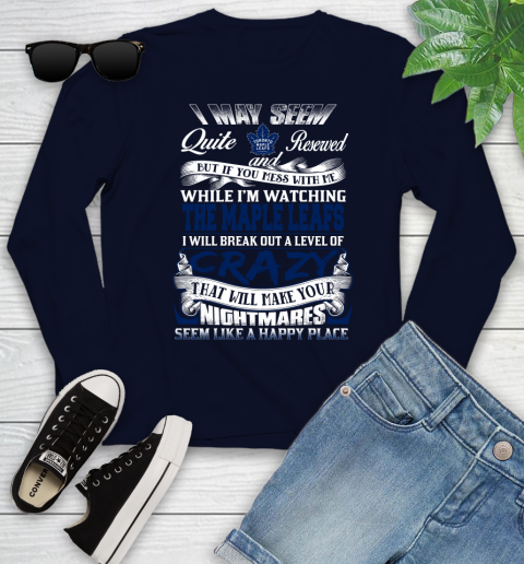 Toronto Maple Leafs NHL Hockey Don't Mess With Me While I'm Watching My Team Youth Long Sleeve 2