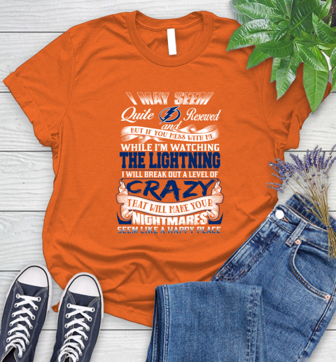 Tampa Bay Lightning NHL Hockey Don't Mess With Me While I'm Watching My Team Women's T-Shirt 3